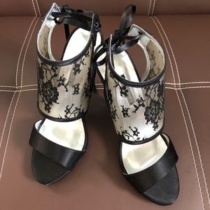 Black Lace High Heels